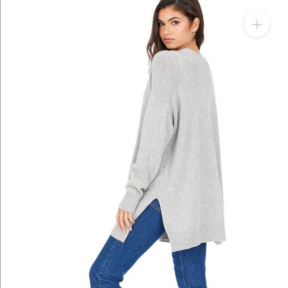 100% Cashmere One Grey Day Los Angeles chunky gray...